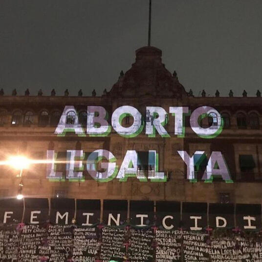 fountain "la diana" in mexico city tinted with red coloring.